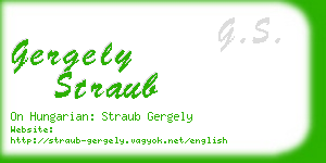 gergely straub business card